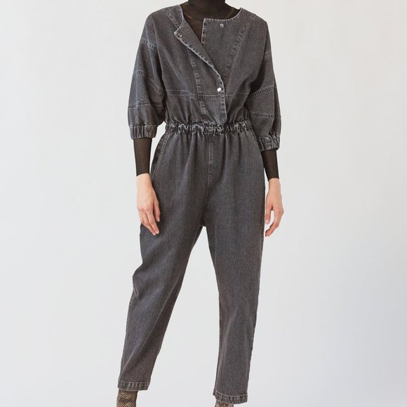 Rachel Comey Pants - Rachel Comey HOLT jumpsuit in washed black denim